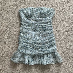 Adeirlina blue strapless dress